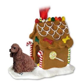 Cocker Spaniel - Brown - Gingerbread House Ornament