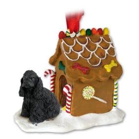 Cocker Spaniel - Black - Gingerbread House Ornament