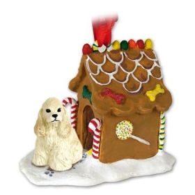 Cocker Spaniel - Blonde - Gingerbread House Ornament