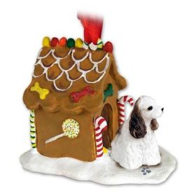 Cocker Spaniel - Brown & White - Gingerbread House Ornament