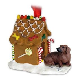 Dachshund - Red - Gingerbread House Ornament