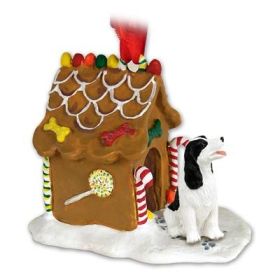 Springer Spaniel - Black and White - Gingerbread House Ornament