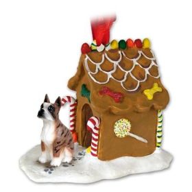 Boxer - Brindle - Gingerbread House Ornament