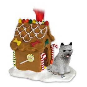 Carin Terrier - Gray - Gingerbread House Ornament