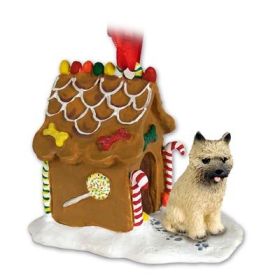 Carin Terrier - Red - Gingerbread House Ornament