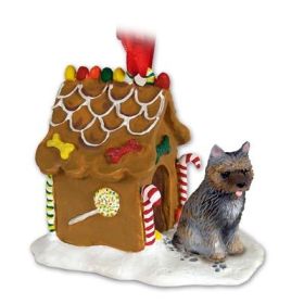 Carin Terrier - Brindle - Gingerbread House Ornament