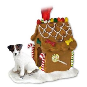 Jack Russell Terrier - Brown and White - Rough Coat - Gingerbread House Ornament