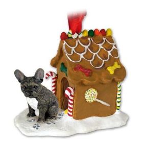 French Bulldog - Gingerbread House Ornament