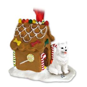 American Eskimo - Gingerbread House Ornament