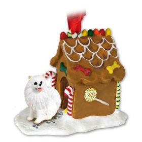 American Eskimo - Miniature - Gingerbread House Ornament