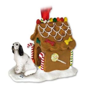 English Setter - Blue Belton - Gingerbread House Ornament