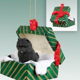 Chow Chow - Black - Green Gift Box Ornament