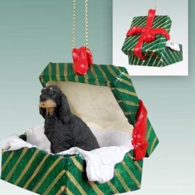 Gordon Setter Green Gift Box Ornament