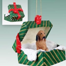 Bloodhound Green Gift Box Ornament