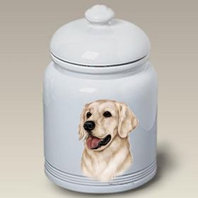 Golden Retriever - White - Best of Breed Ceramic Treat Jar