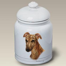 Greyhound - Red - Best of Breed Ceramic Treat Jar