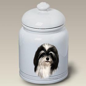 Havanese - Black and Silver - Best of Breed Ceramic Treat Jar