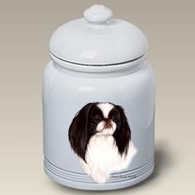 Japanese Chin - Black and White - Best of Breed Ceramic Treat Jar