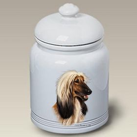 Afghan Hound - Cream - Best of Breed Ceramic Treat Jar