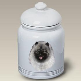 Keeshond - Best of Breed Ceramic Treat Jar