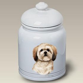 Lhasa Apso - Cream - Best of Breed Ceramic Treat Jar