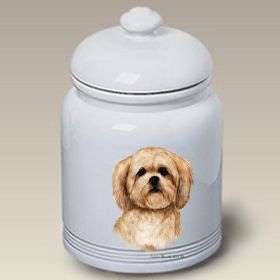 Lhasa Apso - Cream  - Best of Breed Ceramic Treat Jar