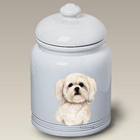 Lhasa Apso - White - Best of Breed Ceramic Treat Jar