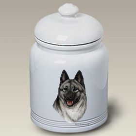 Norwegian Elkhound - Best of Breed Ceramic Treat Jar