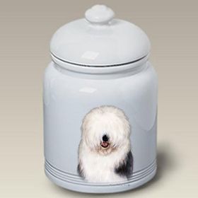 Old English Sheepdog - Best of Breed Ceramic Treat Jar