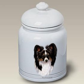 Papillon - Tri-Color - Best of Breed Ceramic Treat Jar