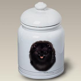 Pomeranian - Black - Best of Breed Ceramic Treat Jar