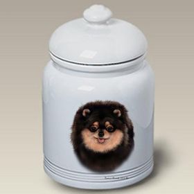 Pomeranian - Black and Tan - Best of Breed Ceramic Treat Jar