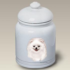 Pomeranian - White - Best of Breed Ceramic Treat Jar