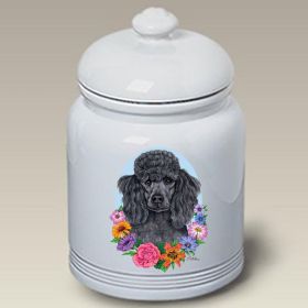 Poodle - Black - Best of Breed TP Ceramic Treat Jar