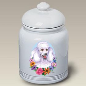 Poodle - White - Best of Breed TP Ceramic Treat Jar