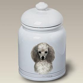 Poodle - Silver - Best of Breed Ceramic Treat Jar