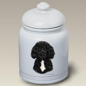 Portuguese Water Dog - Black - Best of Breed Ceramic Treat Jar