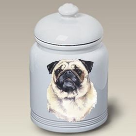 Pug - Fawn - Best of Breed Ceramic Treat Jars