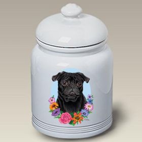 Pug - Black - Best of Breed TP Ceramic Treat Jar