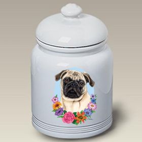 Pug - Fawn - Best of Breed TP Ceramic Treat Jar