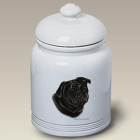 Pug - Black - Best of Breed Ceramic Treat Jar