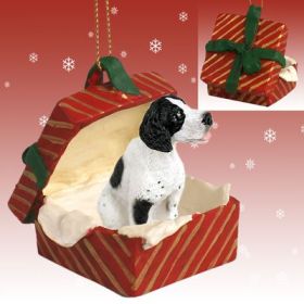 Pointer - Black and White - Red Gift Box Ornament