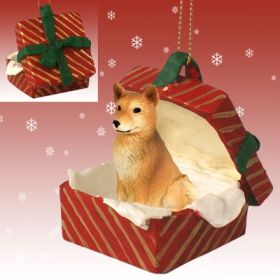 Finnish Spitz Red Gift Box Ornament