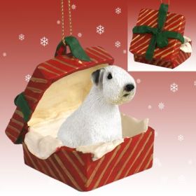 Sealyham Terrier Red Gift Box Ornament