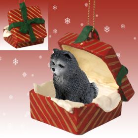 Chow Chow - Blue - Red Gift Box Ornament