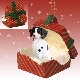 Brittany - Liver and White - Red Gift Box Ornament