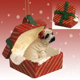 Shar-Pei - Cream - Red Gift Box Ornament