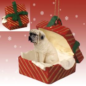 Mastiff Red Gift Box Ornament