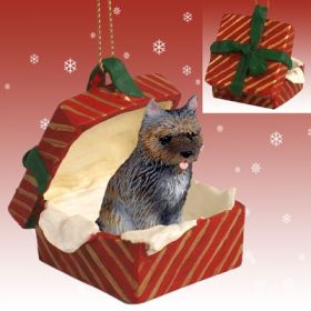 Cairn Terrier - Brindle - Red Gift Box Ornament