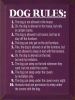 Dog Rules: Funny Sign